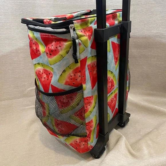 Watermelon Print Rolling Cooler Bag - Picture 3 of 7